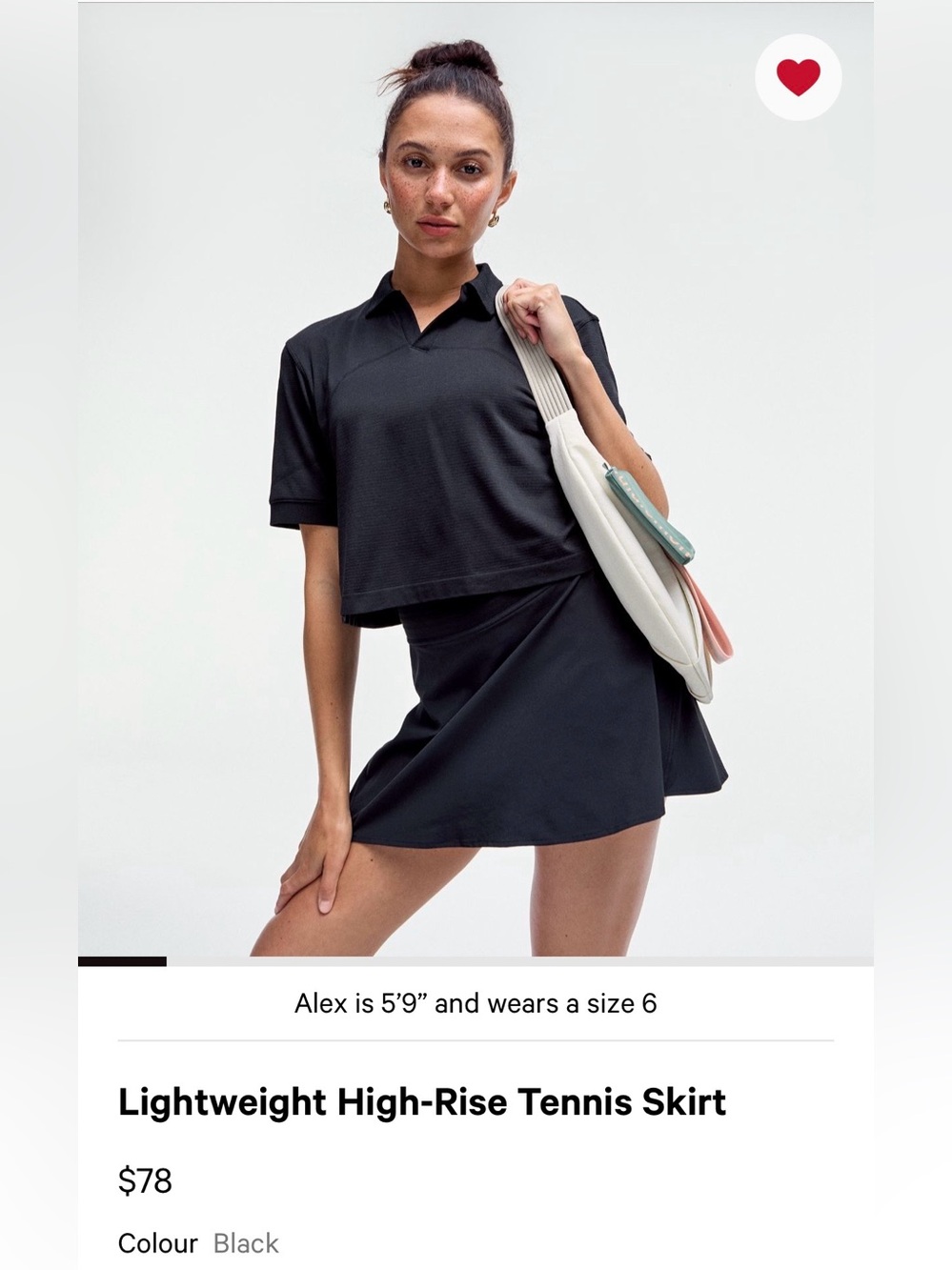 lululemon Lightweight High-Rise Tennis Skirt Athletic Skirt in Black